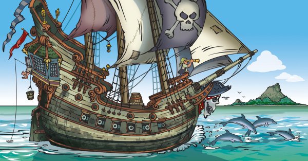 Пиратский корабль прикольные