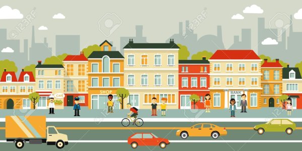 Рисование городского пейзажа