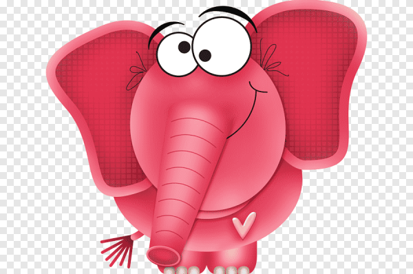 Розовый слонёнок