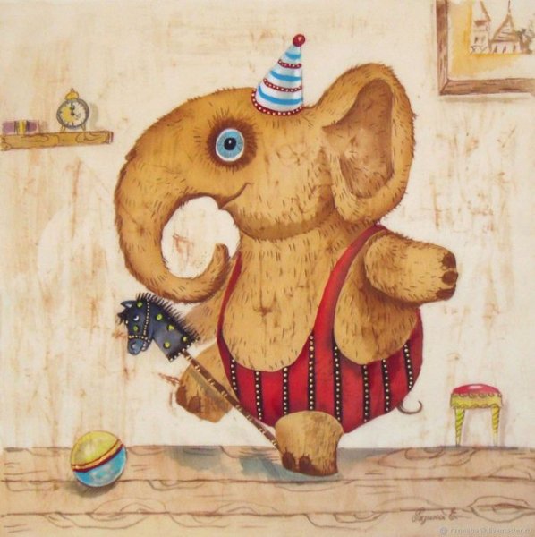 Картина слоники