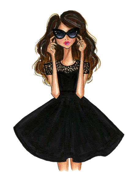 Модная мультяшная девочка