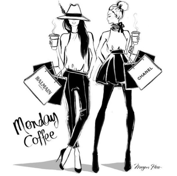 Линейные фэшн иллюстрации