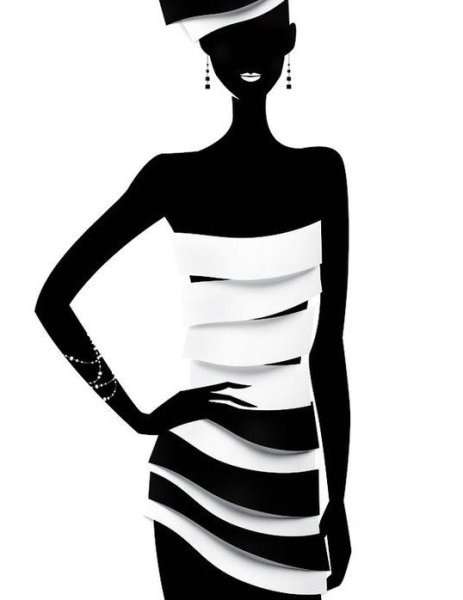 Стильный женский силуэт