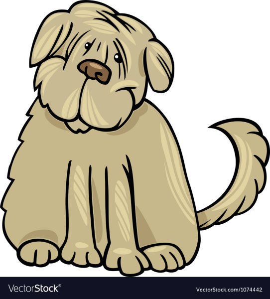 Мультяшная лохматая собака