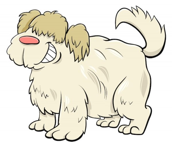 Лохматая собака из мультика