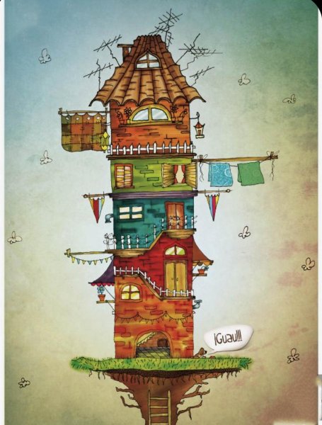 Необычный дом иллюстрация