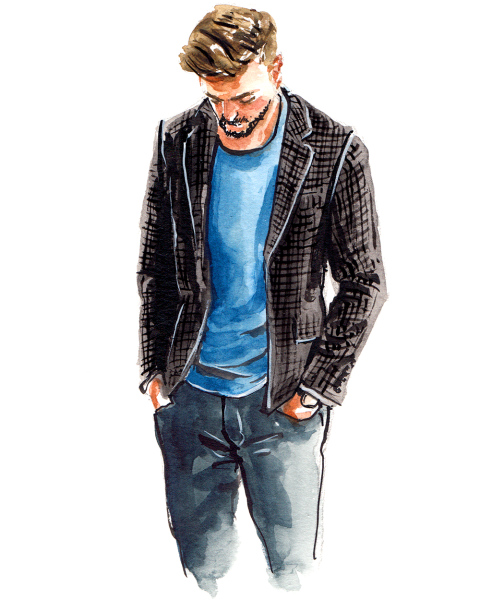 Модная иллюстрация мужская