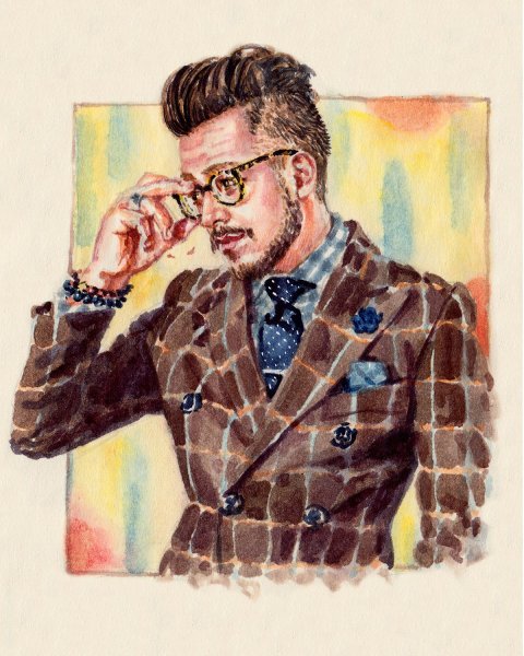 Стильный парень иллюстрация