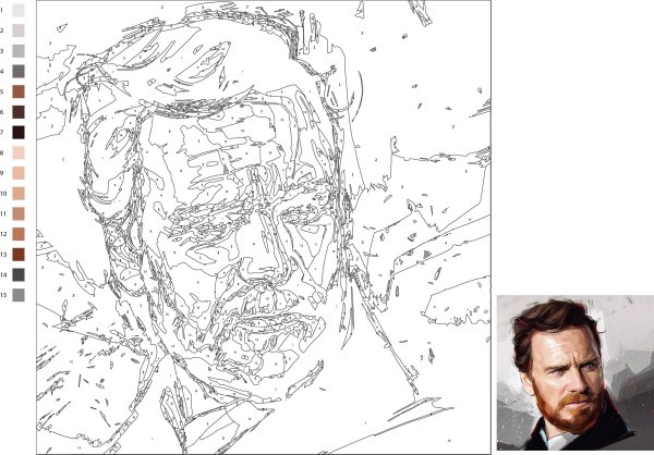 Раскраски по номерам люди