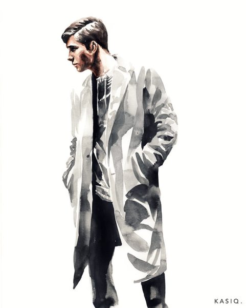 Мужская фэшн иллюстрация