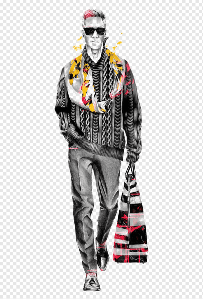 Стильный парень нарисованный