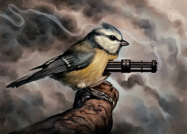 Воробей с оружием