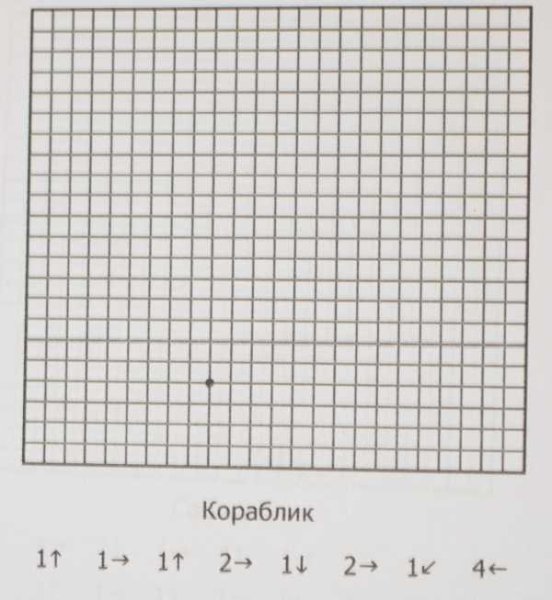 Графический диктант по стрелочкам для дошкольников