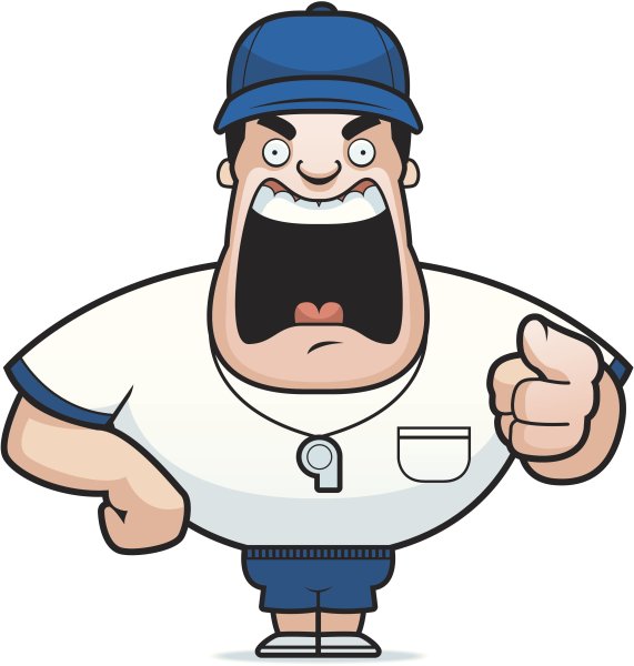 Тренер со свистком рисунок