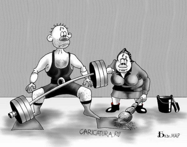 Культурист карикатура