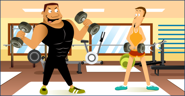 Спортзал иллюстрация