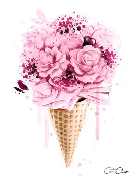 Цветы в рожке мороженого