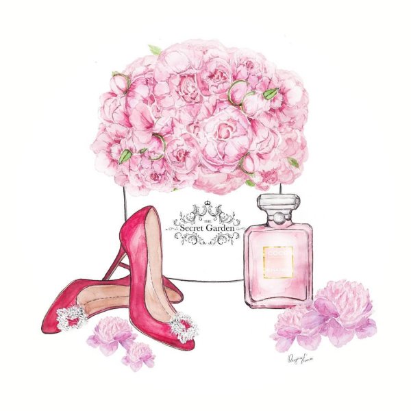 Фэшн иллюстрация духи