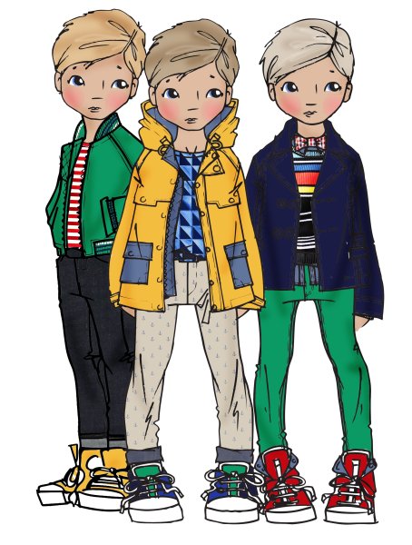 Мультяшная одежда для мальчиков