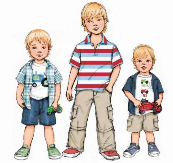 Мальчик в одежде рисунок