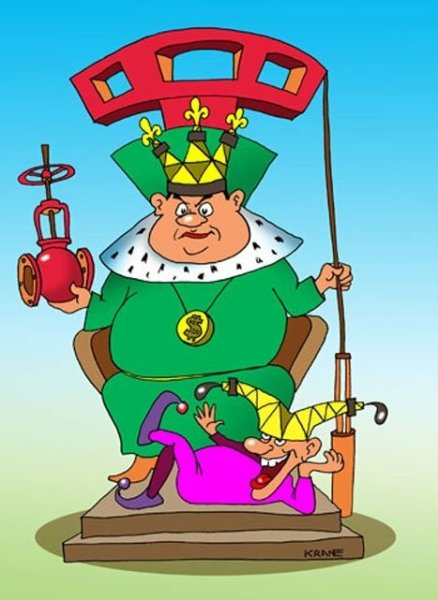 Карикатура на троне