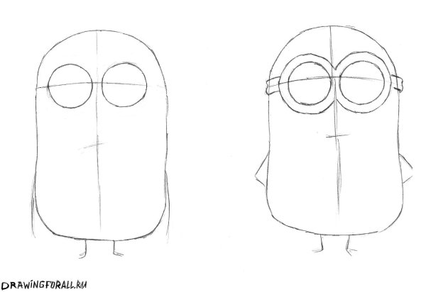 Поэтапное рисование миньона