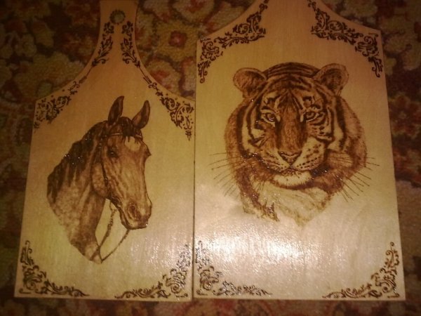 Картина на разделочной доске Выжигание