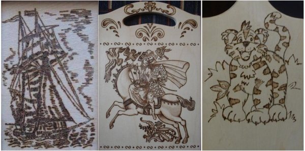 Овальный рисунок для выжигания