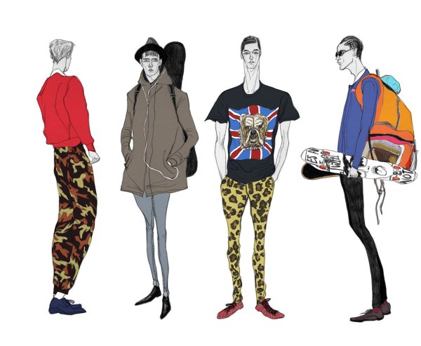 Эскиз молодежной одежды