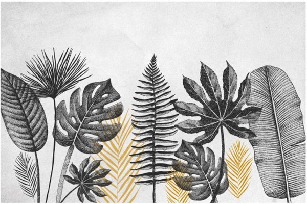 Тропические листья Графика