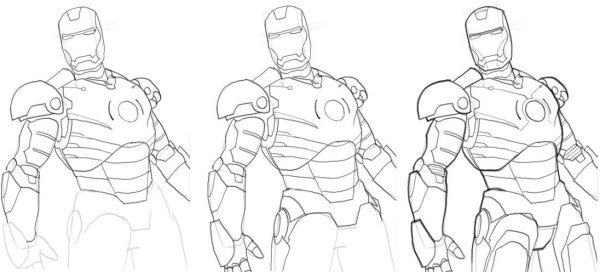 Раскраска Железный человек Марк 1