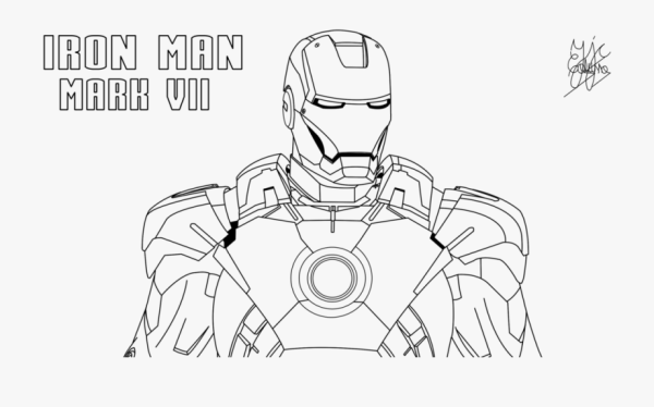 Железный человек рисунок