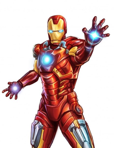 Железный человек для срисовки