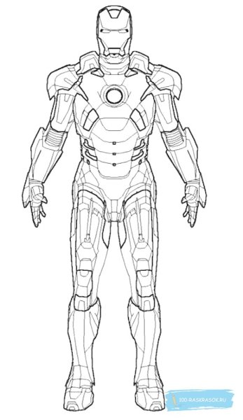 Разукрашка Железный человек