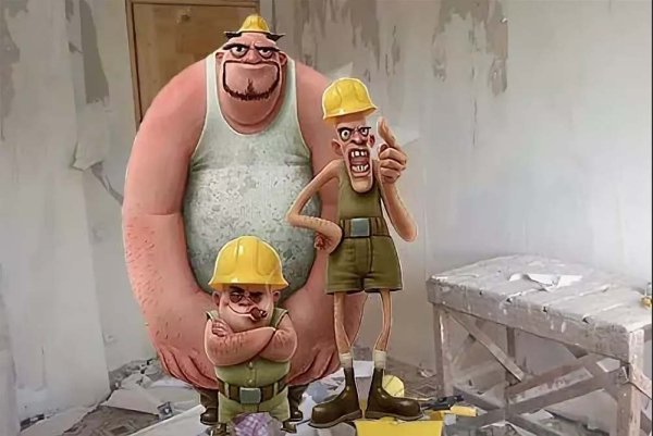 Строительство карикатура