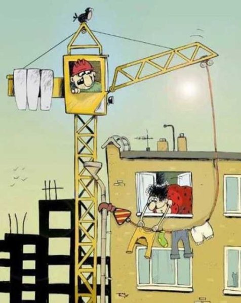 Стройка карикатура