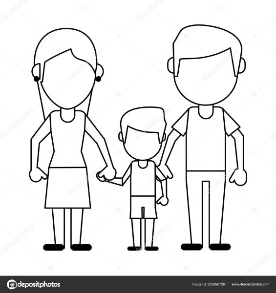 Раскраска семья
