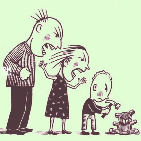 Мультяшные лица семьи