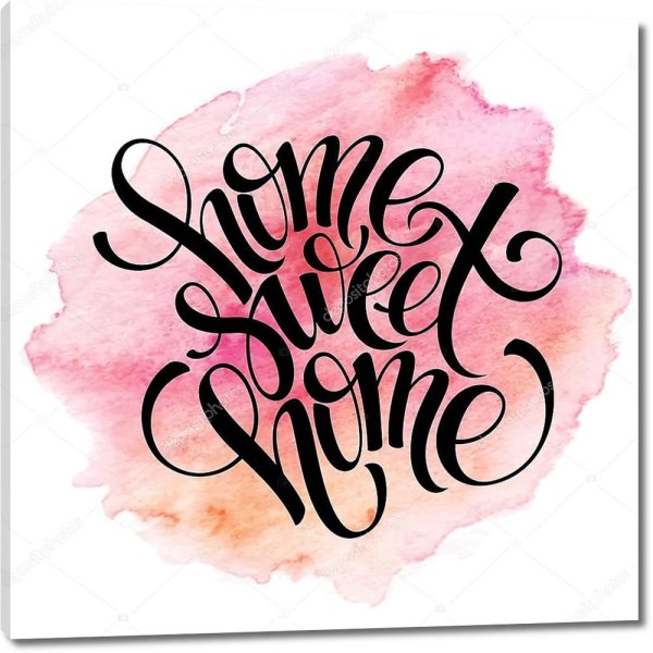 Милый дом надпись леттеринг