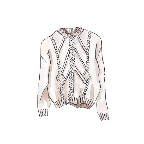 Фэшн скетчинг свитер
