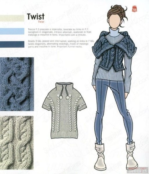Эскизы вязаных вещей