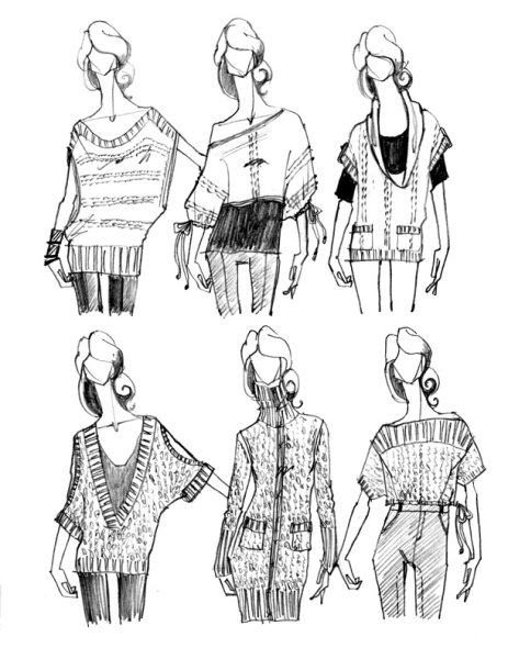 Эскизы трикотажных изделий