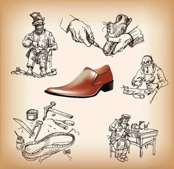 Обувщик по ремонту обуви рисунок