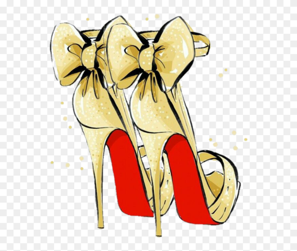 Рисованные туфли с бантом