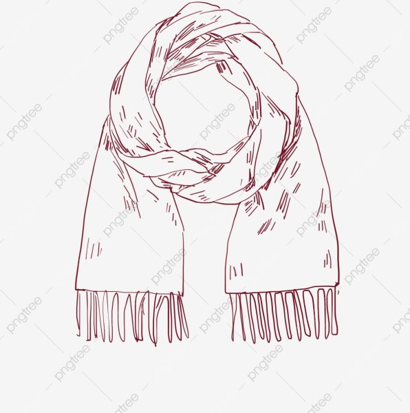 Рисуется шарф