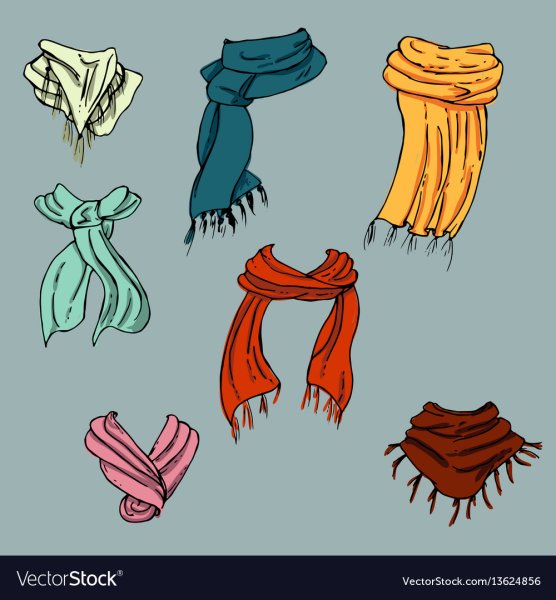 Шарф в мультяшном стиле