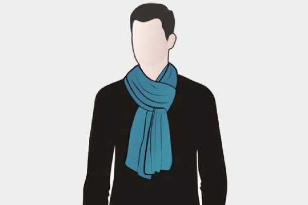 Шарф на шее референс