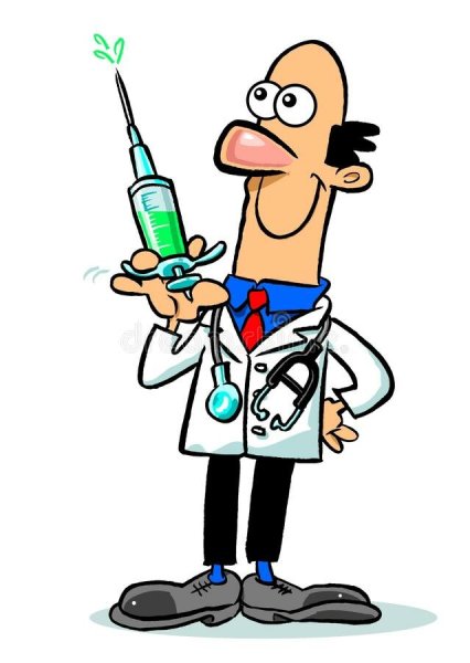 Врачи со шприцами мультяшные