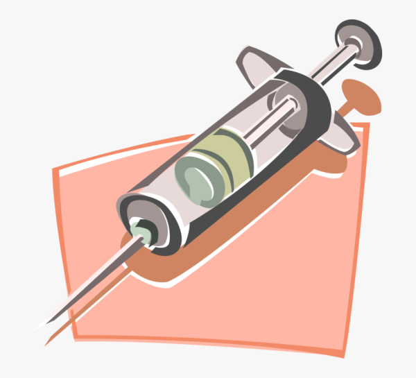 Шприц с инъекцией рисунок