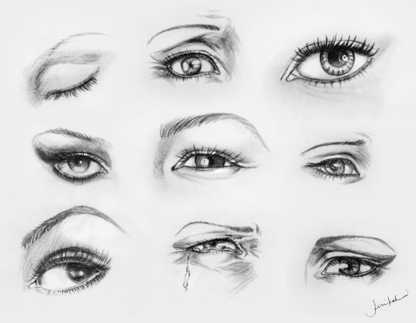 Наброски для рисования глаз